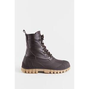 NEW STUTTERHEIM men's patrol duck leather combat boots in coffee